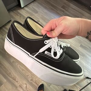 Vans Women's Black Platform Sneakers